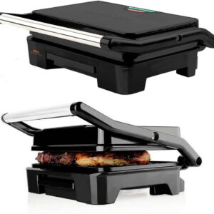 Grill Sanduicheira ChefPro Mallory 900w Black Inox Antiaderente C/Coletor Gordura