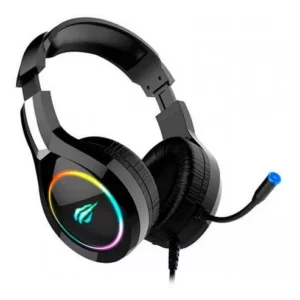 Fone de ouvido over-ear gamer Havit H2232D 2xP2, RGB - Preto