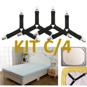 Prendedor De Lençol Esticador Cama Todos Tamanhos 4 Pcs com Presilha coisas diferentes para casa
