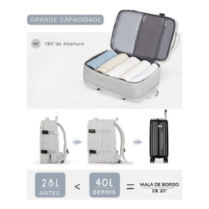 Mochila Grande Executiva Bordo Viagem Avião Notebook Premium