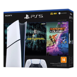 Sony Console PlayStation 5 Digital Slim Branco 1TB Returnal e Ratchet e Clank Controle Sem Fio Dualsense Branco