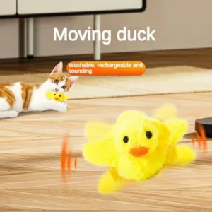 Brinquedos para gatos elétricos Gravidade Pato de pelúcia Voz de pelúcia Brinquedos de patinho auto-olá para aliviar o tédio
