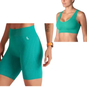 Kit Bermuda Max Lupo + Top Up Control Feminina Sport Academia Original Seamless Dry